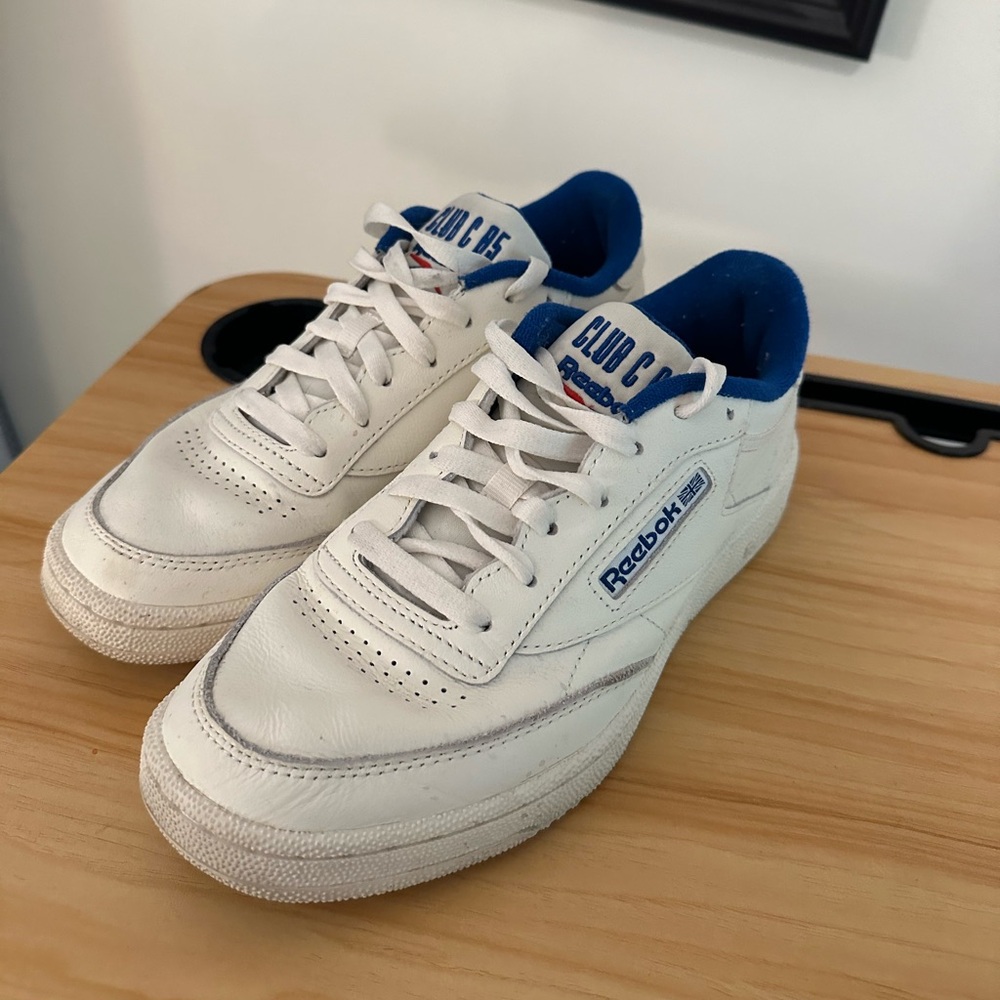 Reebok Club C 85 White with Blue Highlights